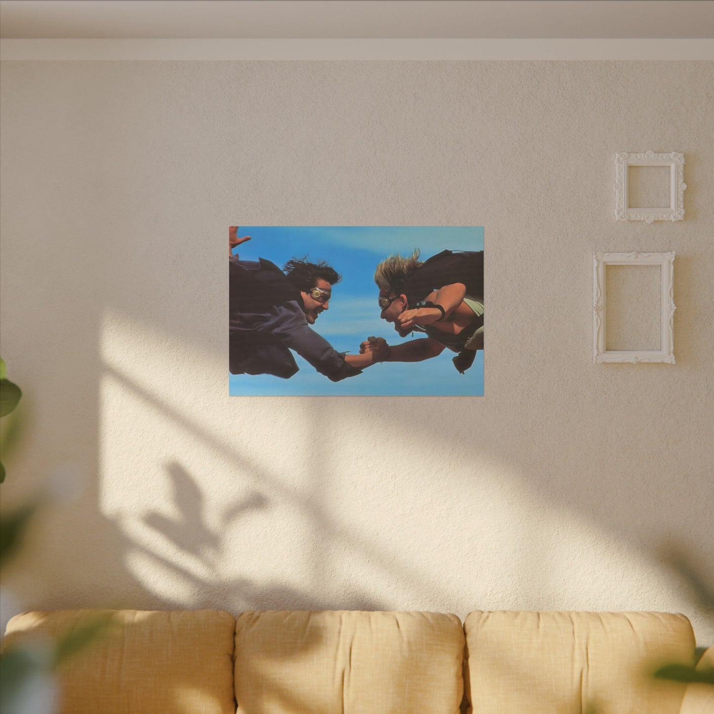 Point Break Canvas Wall Print "Freefall Adrenaline: Johnny & Bodhi Skydiving"