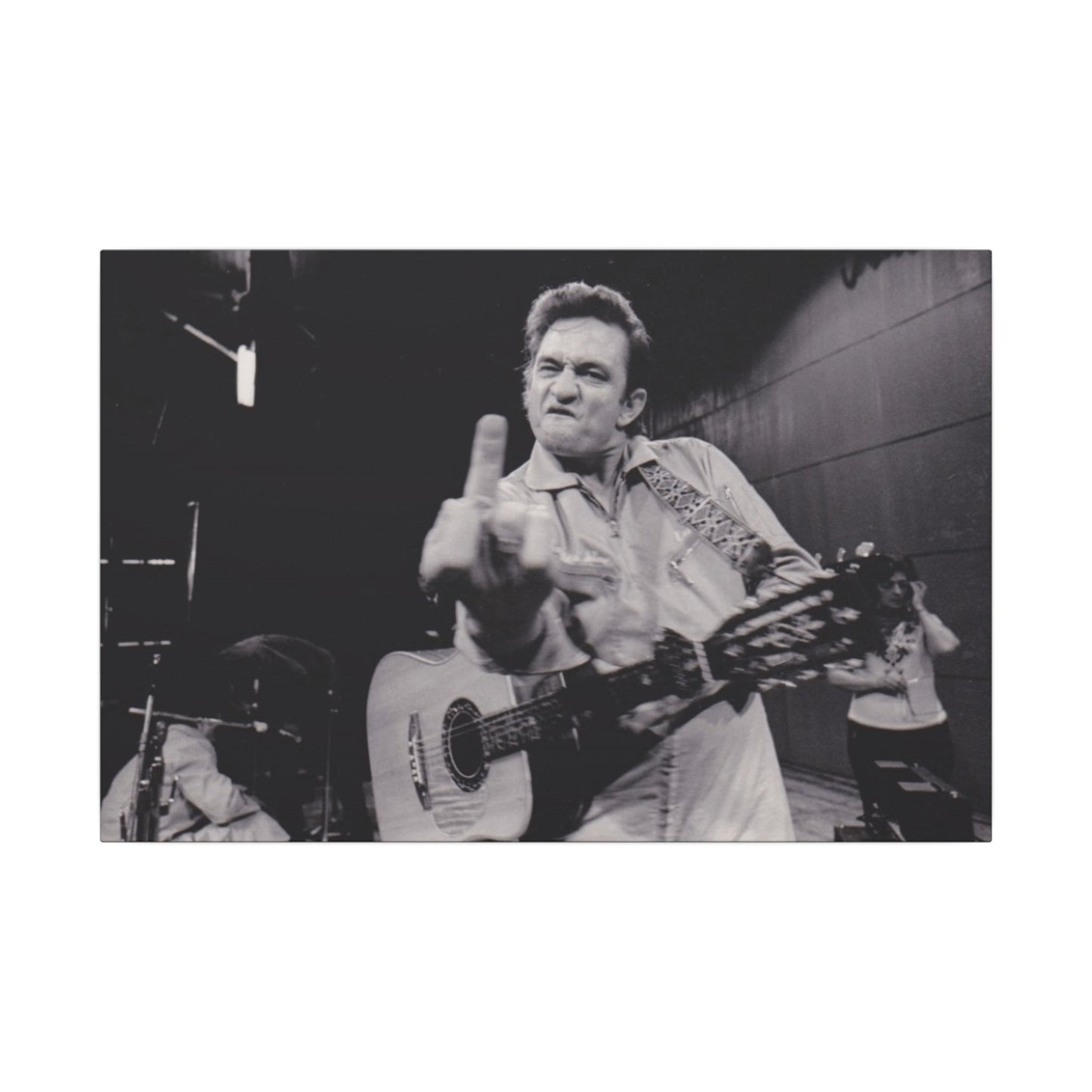 Johnny Cash "Free Finger" Canvas Wall Print