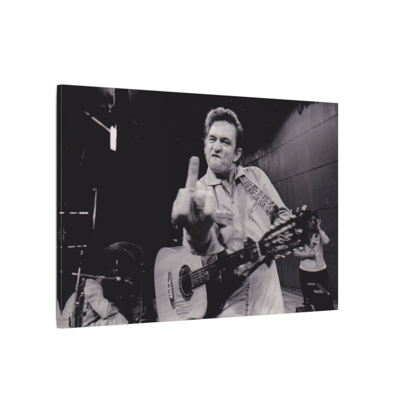Johnny Cash "Free Finger" Canvas Wall Print