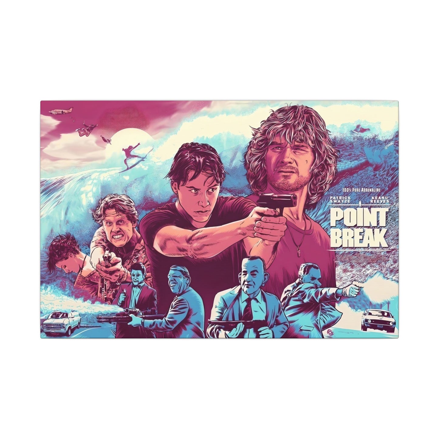 Point Break Canvas Wall Print "Point Break Animated Movie Poster Tribute"
