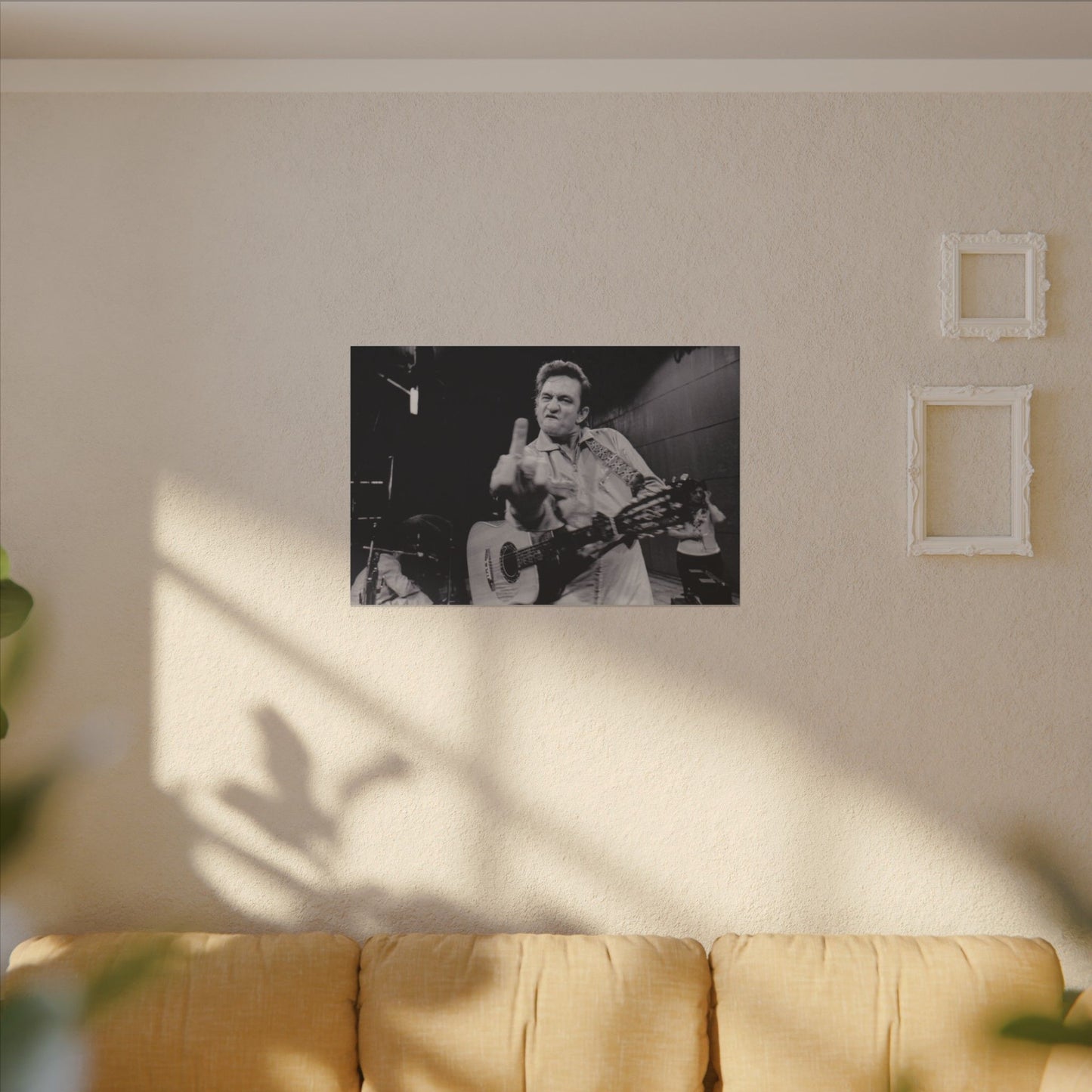 Johnny Cash "Free Finger" Canvas Wall Print