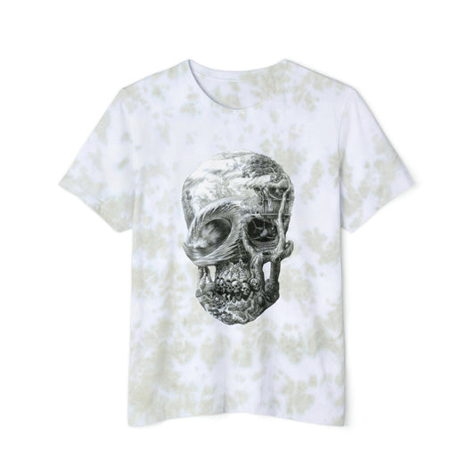 Outlaw Surf Gray Skull Tie-Dyed T-Shirt