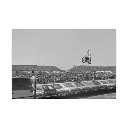 Evel Knievel "American Daredevil" Canvas Wall Print