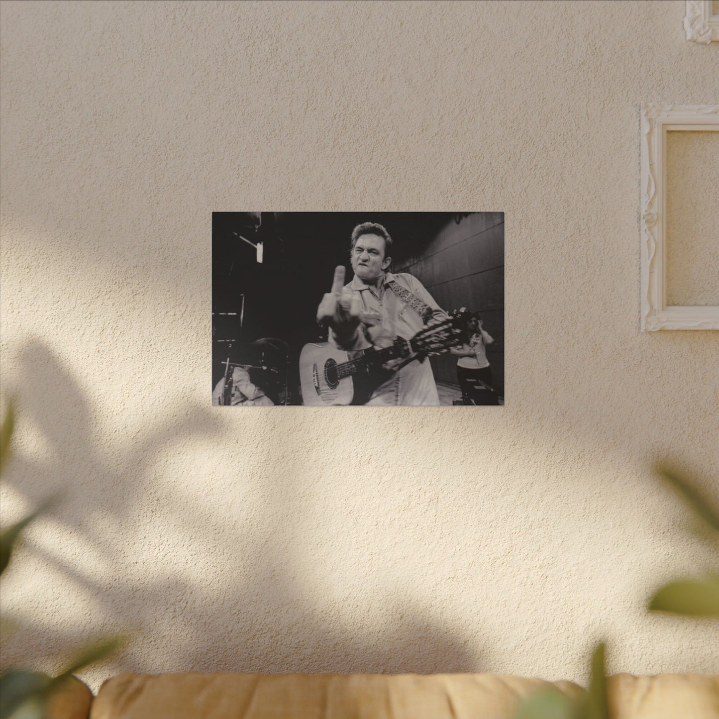 Johnny Cash "Free Finger" Canvas Wall Print